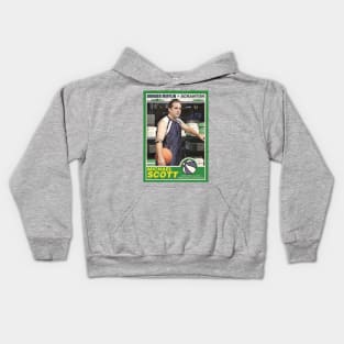 Michael Scott Basketball Trading Card Kids Hoodie